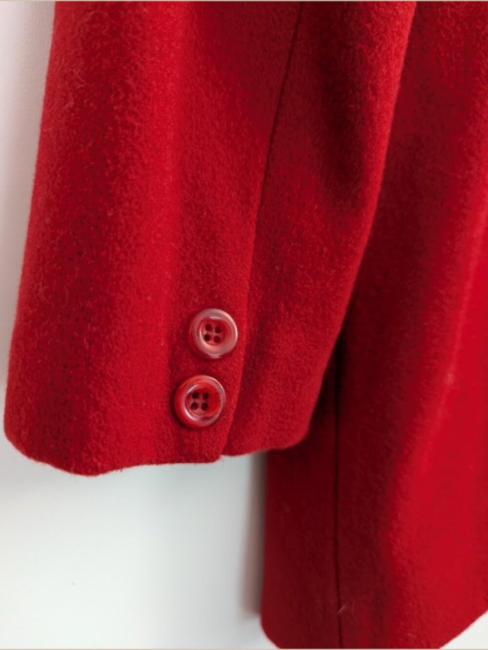 Wool Cashmere Blend Office Business Casual Red Blazer Power Dressing - Picture 6 of 9